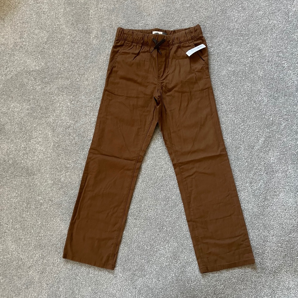 NWT Boys Old Navy Brown Chinos, L (10-12)